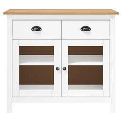 vidaXL Buffet Hill Blanc 90x40x80 cm Bois de pin solide