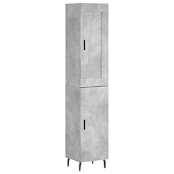 Maison Chic Buffet,Meuble de Rangement,commode pour salon,Cuisine Gris béton 34,5x34x180 cm Bois d'ingénierie -MN89947