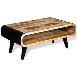 vidaXL Table basse Bois de manguier brut 90x55x39 cm