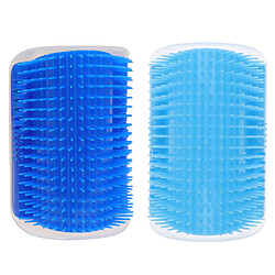 2x coin de chat mur de toilettage massage auto toiletteur brosse outil skyblue marine