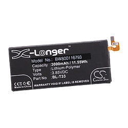 vhbw Li-Polymère batterie 3000mAh (3.85V) pour téléphone portable mobil smartphone comme LG BL-T33 