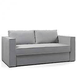 Inside 75 Canapé convertible express 140 MAJORQUE matelas 18cm sommier lattes tissu twist gris