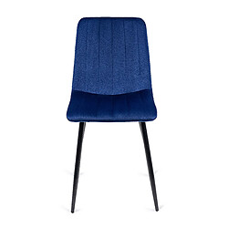 Vivaldi Chaise IBIS Bleu Marine Velours