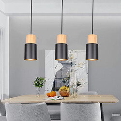 Avis Stoex Suspension Lustre Rétro en Métal Suspension Luminaire Moderne E27 Plafonnier Nordique Pour Salle À Manger, Bureau, Chambre À Coucher, Cuisine (Noir)