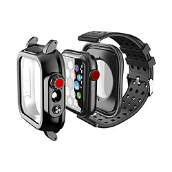 Wewoo Pour Apple Watch 5 & 4 44mm / 3 & 2 & 1 42mm Protecteur d'écran imperméable RedPepper IP68 + Bracelet de montre + Étui de protection Noir 