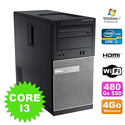 PC Tour DELL Optiplex 3010 MT Intel I3-2120 Graveur 4Go 480Go SSD HDMI Wifi W7 - Occasion