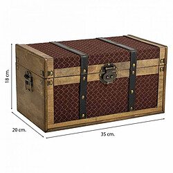 Acheter Coffre Alexandra House Living Marron PVC Bois Métal Tissu 22 x 20 x 38 cm Estilo vintage