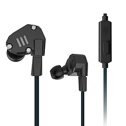 Wewoo Ecouteur Kit Mains libre noir pour iPhone, iPad, Galaxy, Huawei, Xiaomi, LG, HTC et Autres Smart 1.2 m 3.5mm Hanging Oreille Conception De Sport In-Ear Style Contrôle Du Fil Écouteur, 