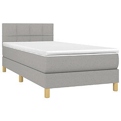 Avis Sommier à lattes et LED,Cadre à lattes de lit avec matelas pour Adulte Gris clair 90x190cm -MN61711