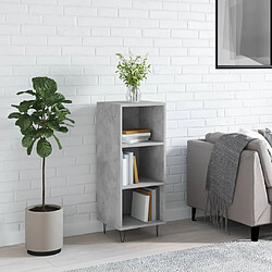 Maison Chic Buffet,Meuble de Rangement,commode pour salon,Cuisine gris béton 34,5x32,5x90 cm bois d'ingénierie -MN39418