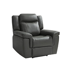 Avis Vente-Unique Fauteuil relax électrique en cuir KENNETH - Taupe