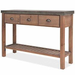 Maison Chic Table console | Meuble d'entrée | Table d'appoint Bois massif de sapin 122 x 35 x 80 cm -GKD25276