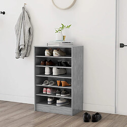 vidaXL Armoire à chaussures Gris béton 60x35x92 cm Bois d’ingénierie 