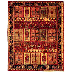 Vidal Tapis de laine 210x169 rouge Kashkuli