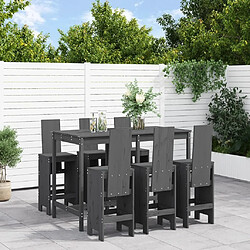 Maison Chic Table de bar et chaises d'extérieur 7 pcs,Ensemble de bar de jardin pour relax gris bois de pin massif -GKD172642