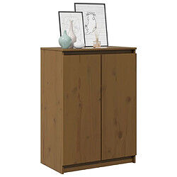 Avis vidaXL Buffet Marron miel 60x36x84 cm Bois de pin massif