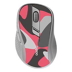 Souris optique sans fil Multi-Mode silencieuse Rapoo M-500 Camouflage rouge