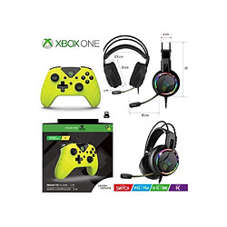 Under Control Casque Gamer PRO PH7 GAMER XBOX ONE/S/X/PC MUTI PLATEFORMES + Manette XBOX ONE-S-X-PC JAUNE POP