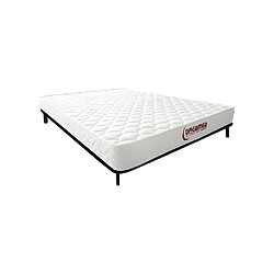 Vente-Unique Ensemble 140 x 190 cm cadre à lattes + matelas mémoire de forme ép.15cm - PELOPS de DREAMEA 