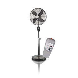 Ventilateur à pied métallique de style rétro-oscillant 45 cm réglable en hauteur, 50, Noir, MPM, MWP-13M