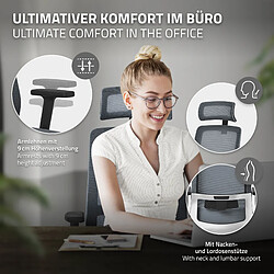 Avis ML-Design Chaise de bureau gaming d'ordinateur ergonomique pivotante avec roulettes gris