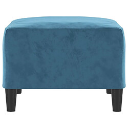 Avis vidaXL Repose-pied Bleu 70x55x41 cm Velours