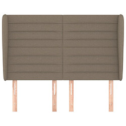 Avis Maison Chic Tête de lit scandinave avec oreilles,meuble de chambre Taupe 147x23x118/128 cm Tissu -MN27124