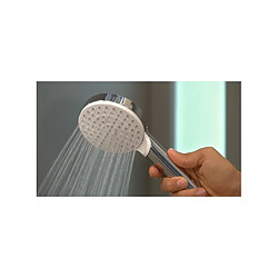 HANSGROHE Douchette 1 jet Crometta - Ø 10 cm - Blanc chromé