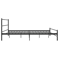 Avis vidaXL Cadre de lit sans matelas noir métal 180x200 cm