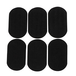 6pcs de fer sur le badge en tissu en daim patch appliqué sur un badge pour vêtements gris