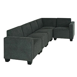 Acheter Mendler Modular Sofa-System Ensemble de canapés Lyon 5, tissu/textile ~ gris anthracite