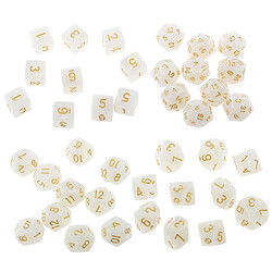 40 pièces multi-faces d6-d20 dés pour d & d jouets jouets jouets jouets blanc