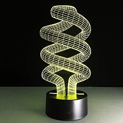 Acheter Universal ATD DNA Spirale 3D Optique Diaporama Touch Switch Colorful Gradient LED Table Lamp Night Light