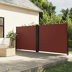 vidaXL Auvent latéral rétractable marron 180x1000 cm 