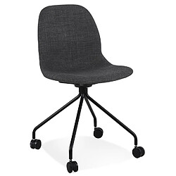 Alterego Chaise de bureau 'TAVIRA' en tissu gris foncé