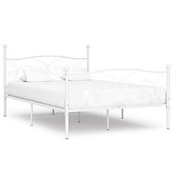 vidaXL Cadre de lit sans matelas avec sommier à lattes métal 140x200cm 