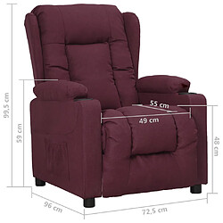 vidaXL Fauteuil Violet Tissu pas cher