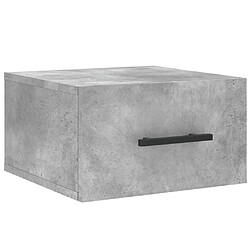 Maison Chic Table de chevet murale - Table de Nuit gris béton 35x35x20 cm