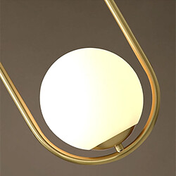 Acheter Wewoo Suspension luminaire Lustre Lampe Suspendue Restaurant Unique Tête Personnalité Créative Simple Moderne En Cuivre avec 5 W Lumière BlancheStyle De Forme Rond A1