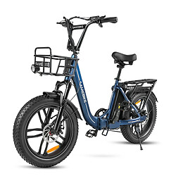 Vélo Électrique SAMEBIKE C05 Pro - Moteur 350W Batterie 36V13Ah Autonomie 35KM Freins à Disque Mécaniques - Bleu Foncé