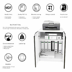 Acheter Mpc Armoire De Rangement Blanche Mat Et Béton Foncé (lxhxp) : 51 X 60,5 X 54