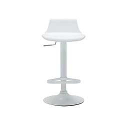 Avis Vente-Unique Tabouret de bar - Polypropylène - Hauteur réglable - Coloris blanc - CALAS