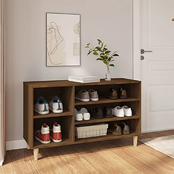 vidaXL Armoire à chaussures Chêne marron 102x36x60cm Bois d'ingénierie 