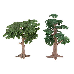 Miniature arbre Figurine arbre arbres 2x Modèles Simulation Arbre Modèle Mini Bonsai Arbre de Pin Cyprès Micro Paysage Décoration Jouet