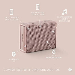 Urbanista Enceinte Bluetooth 5.0 IPX5 Sydney Portable et Légère avec Câble de Charge Rose