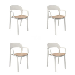 Set 4 Fauteuil Ona Assise Colorée - RESOL 