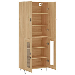 Avis vidaXL Buffet haut Chêne sonoma 69,5x34x180 cm Bois d'ingénierie