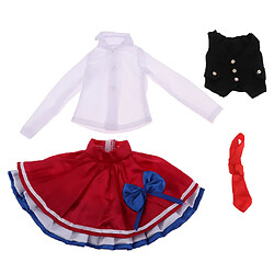 Tenue de Jupe de Chemise de Mode et Belle Tenue de Jupe de Chemise de Mode en Tissu pour 1/3 BJD Poupées Anime Girl Clothes