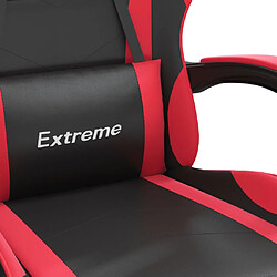 vidaXL Chaise de jeu pivotante Noir et rouge Similicuir pas cher