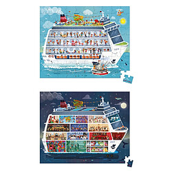 Juratoys-Janod Valisette ronde 2 puzzle Bateau de croisieres